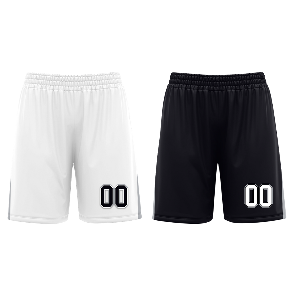 Custom White Black Classic Style Reversible Basketball Uniform Personalized Ordinary BBJR-D017051