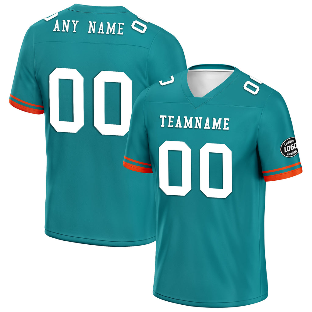 Custom Green Orange Miami Football Jersey and Firesoul Sports Shoes Combo Offer Personalized Combo ZH-D020273-24