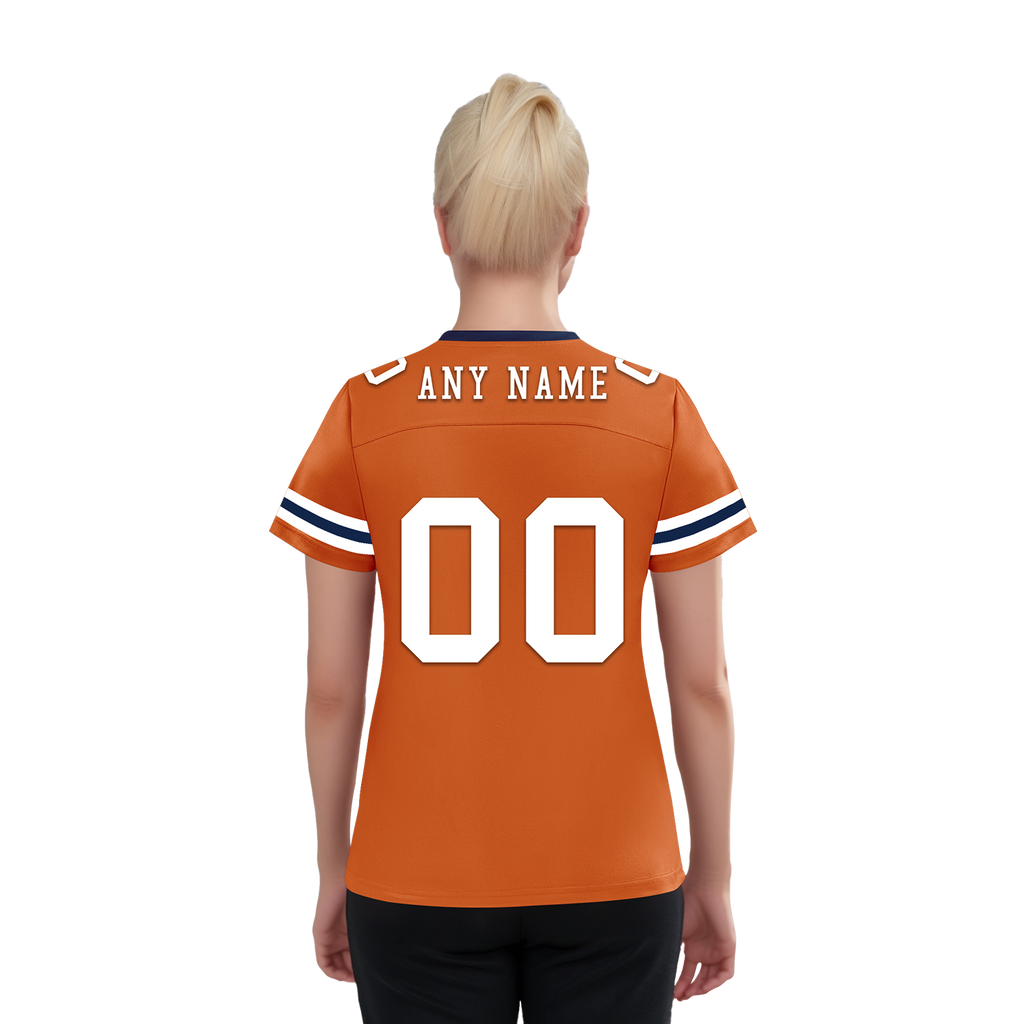 Custom Orange Classic Style Personalized Authentic Football Jersey FBJ02-bd0a70b8