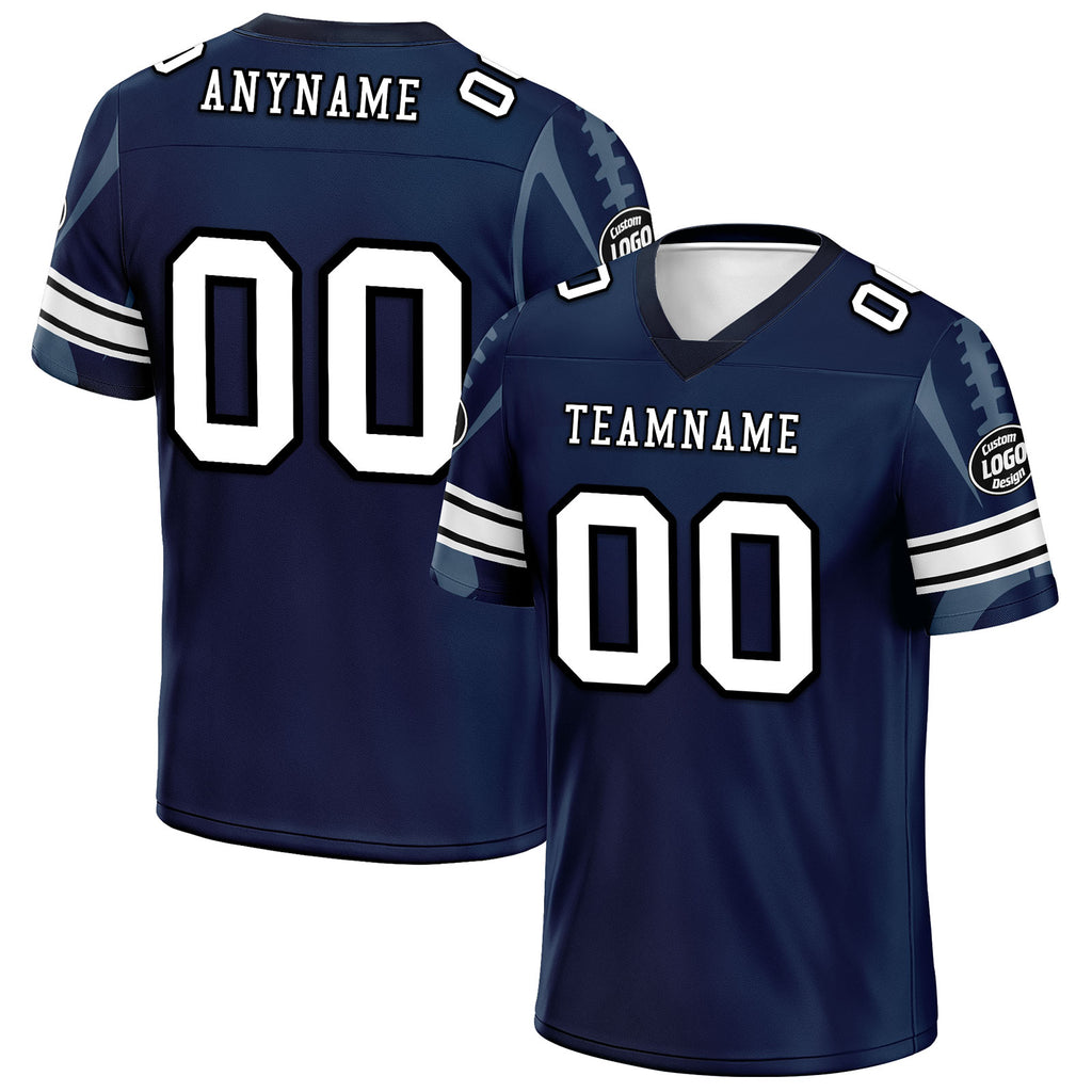 Custom Blue Dallas Personalized Authentic Football Jersey FBJ02-D025033-8