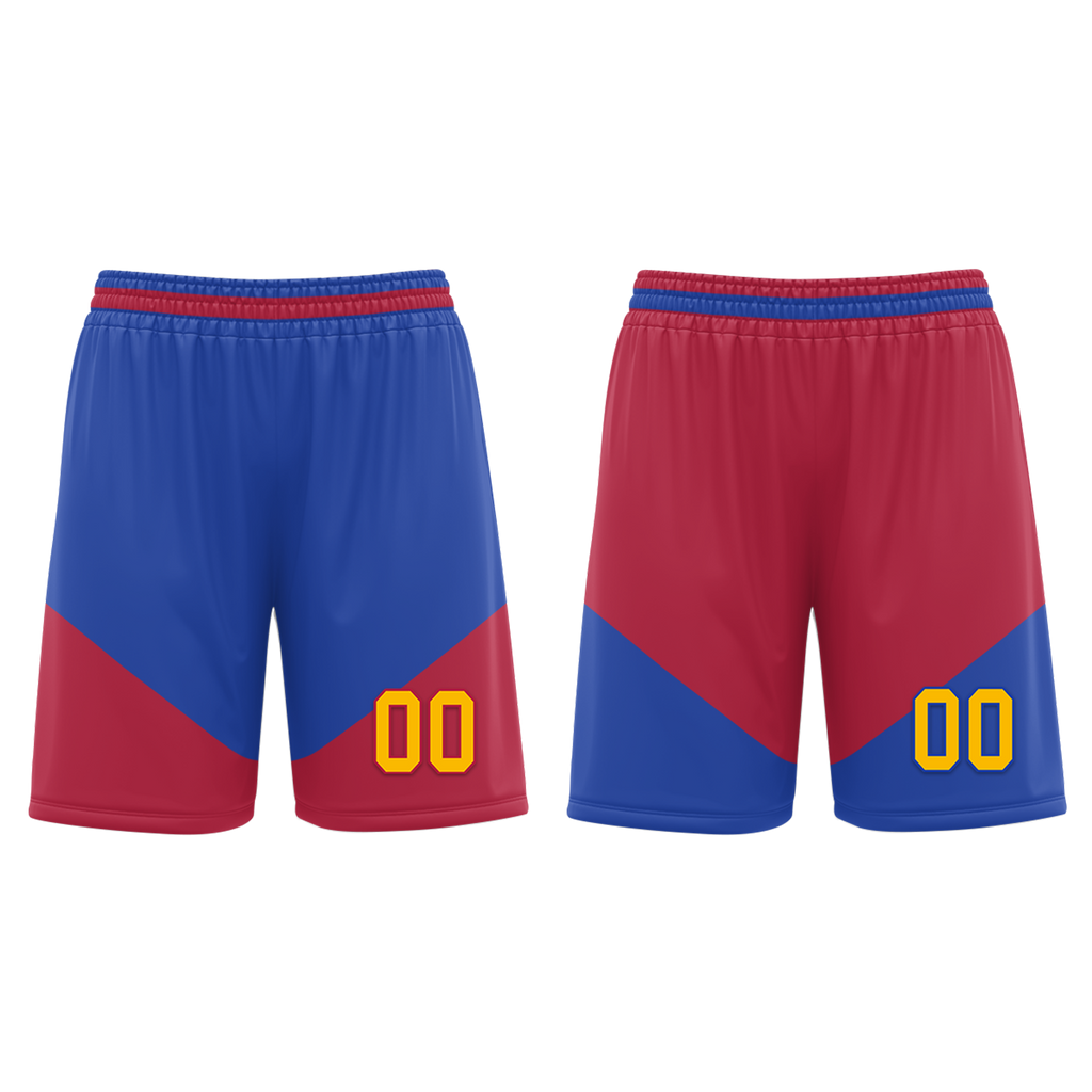 Custom Blue Red Classic Style Reversible Basketball Uniform Personalized Ordinary BBJR-D017029