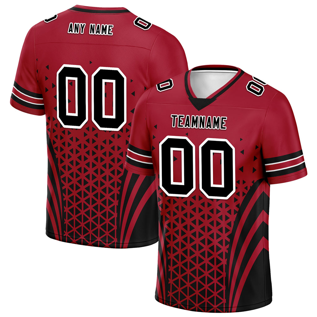 Custom Red Black Georgia Personalized Authentic Football Jersey FBJ02-D023033-3