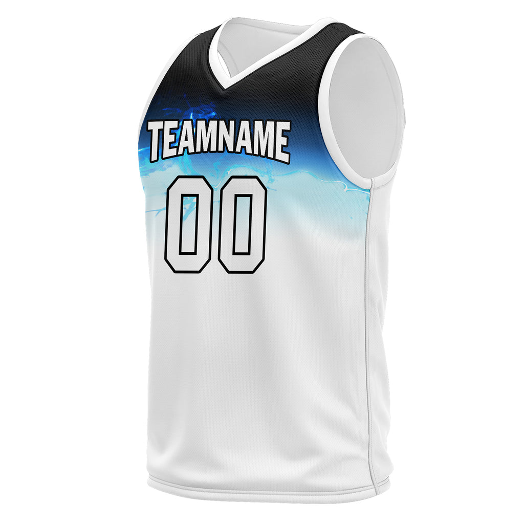Custom White Blue City Edition Personalized Sports Uniform Authentic Basketball Jersey BBJ01-D06101-18