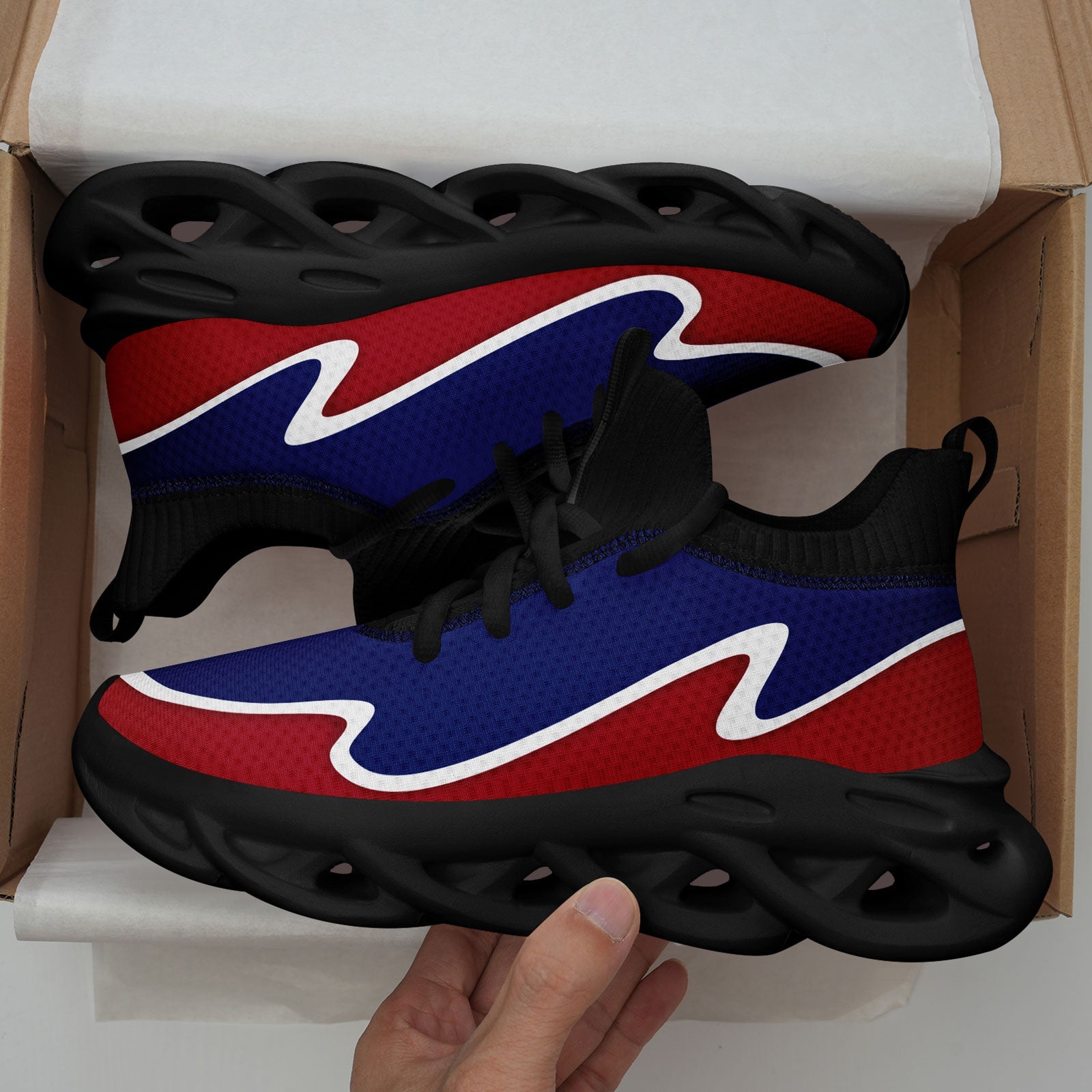 Custom Blue Red Maxsoul Shoes Personalized Sneaker FN030A-E020011-17