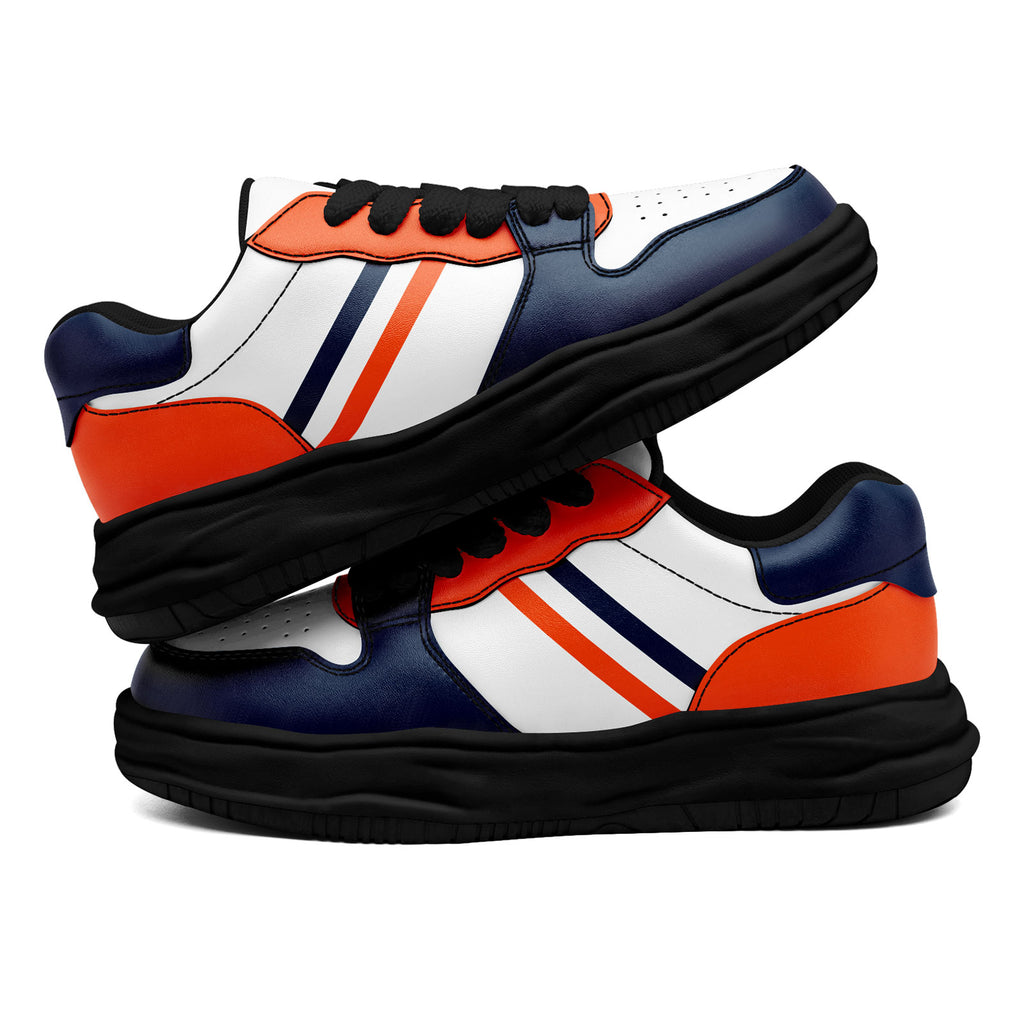 Custom Blue Orange Denver Shoes Personalized Sneaker FN032-D020389-10