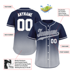 Custom Blue Grey Fade Fashion Personalized Authentic Baseball Jersey BSBJ01-D0a70b8