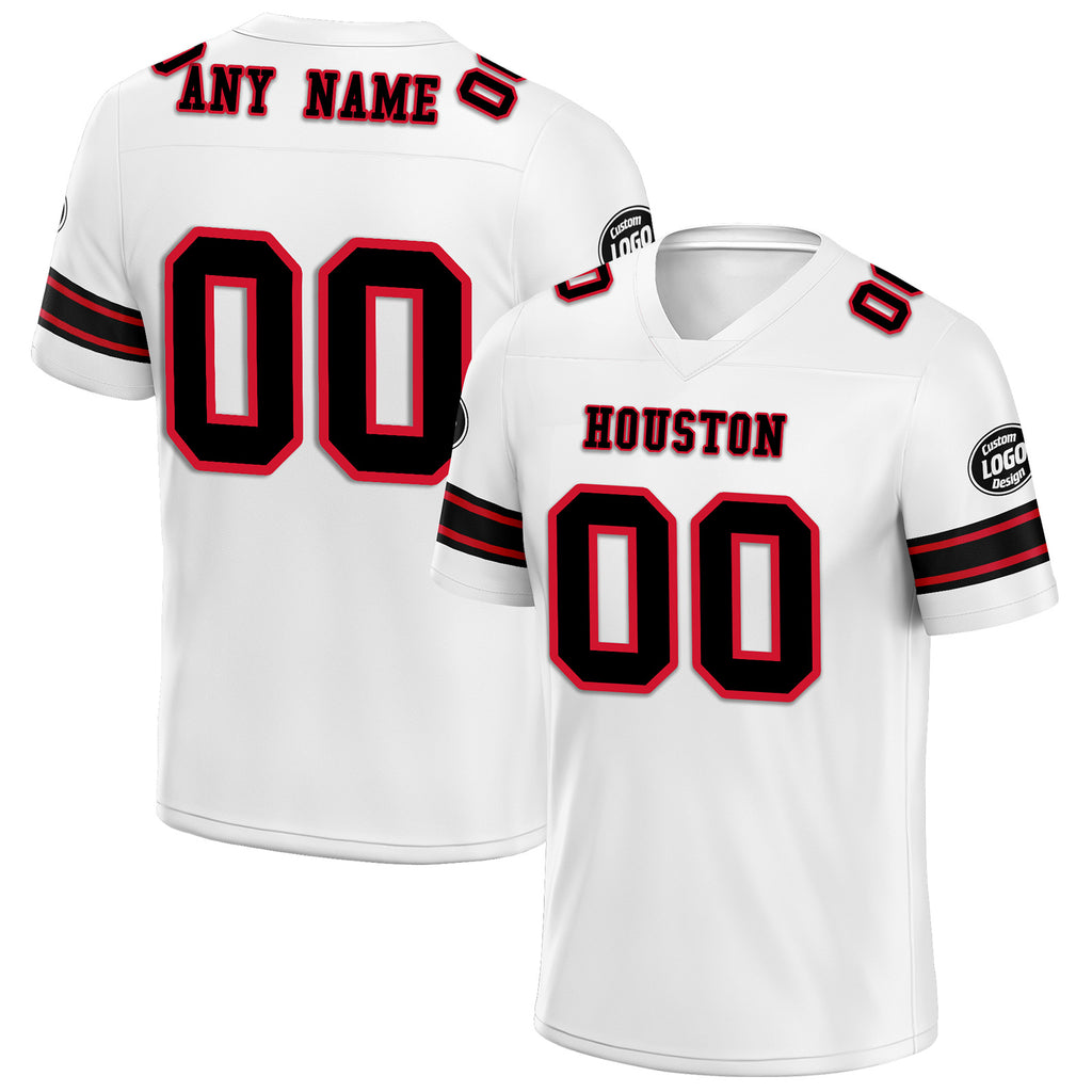Custom White Houston Personalized Authentic Football Jersey FBJ02-D020256-27