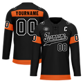 Custom Black Orange Personalized Hockey Jersey HCKJ01-D0a70ec