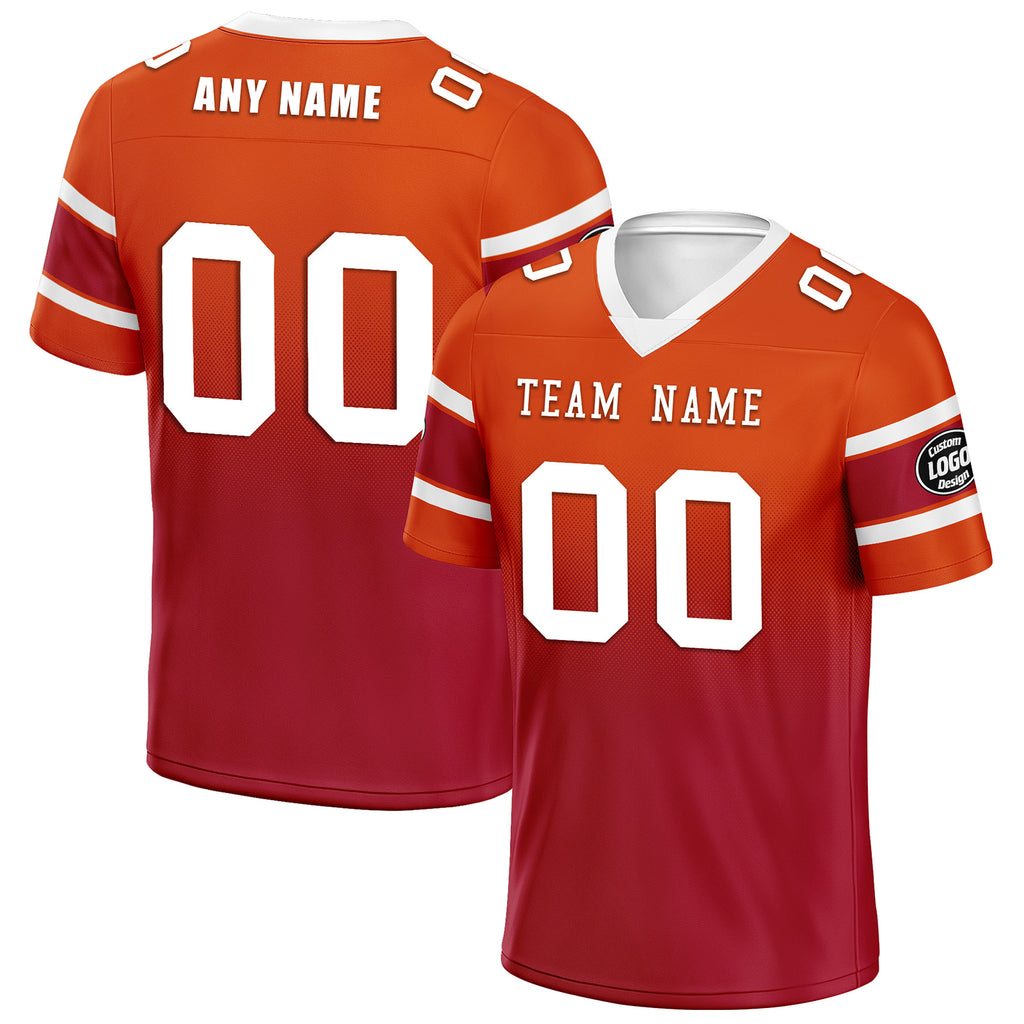Custom Orange Red Tampa Bay Football Jersey and Hat Combo Offer Personalized Combo ZH-D020326-29