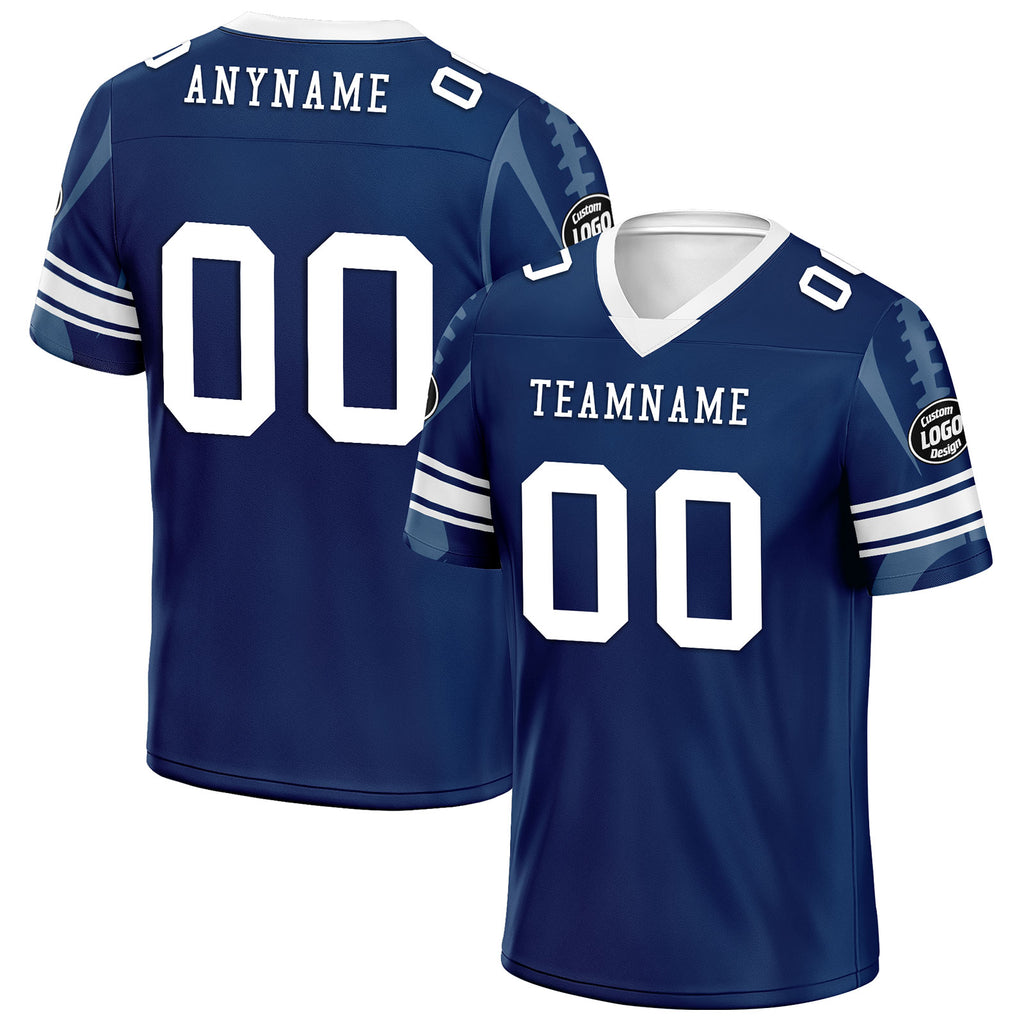 Custom Blue Black Indianapolis Football Jersey and Sports Shoes Combo Offer Personalized Combo ZH-D025008-16