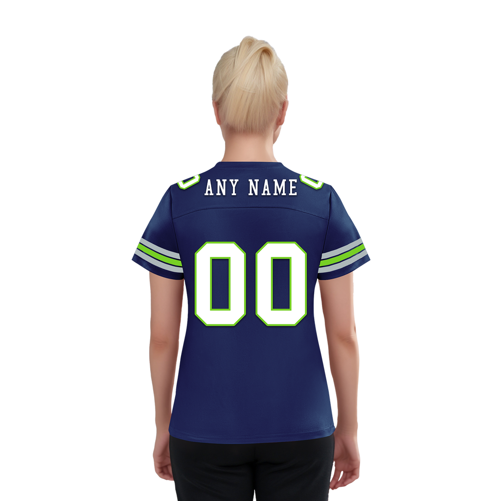 Custom Blue Classic Style Personalized Authentic Football Jersey FBJ02-bd0a70ad