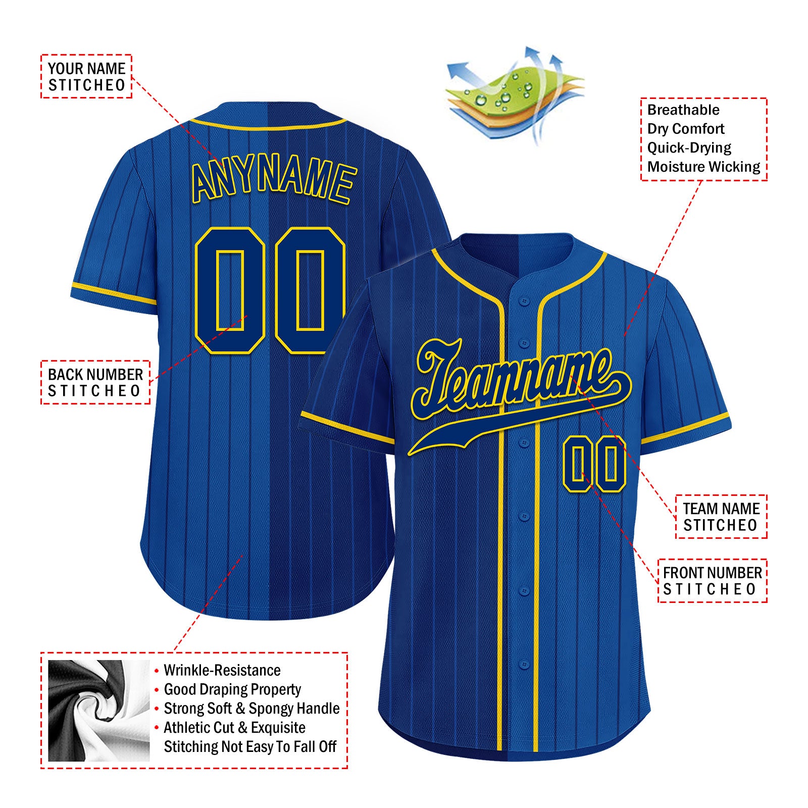 Custom Stripe Fashion Personalized Authentic Baseball Jersey BSBJ01-E06043-25