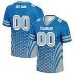 Custom Blue White Michigan Personalized Authentic Football Jersey FBJ02-D023033-11