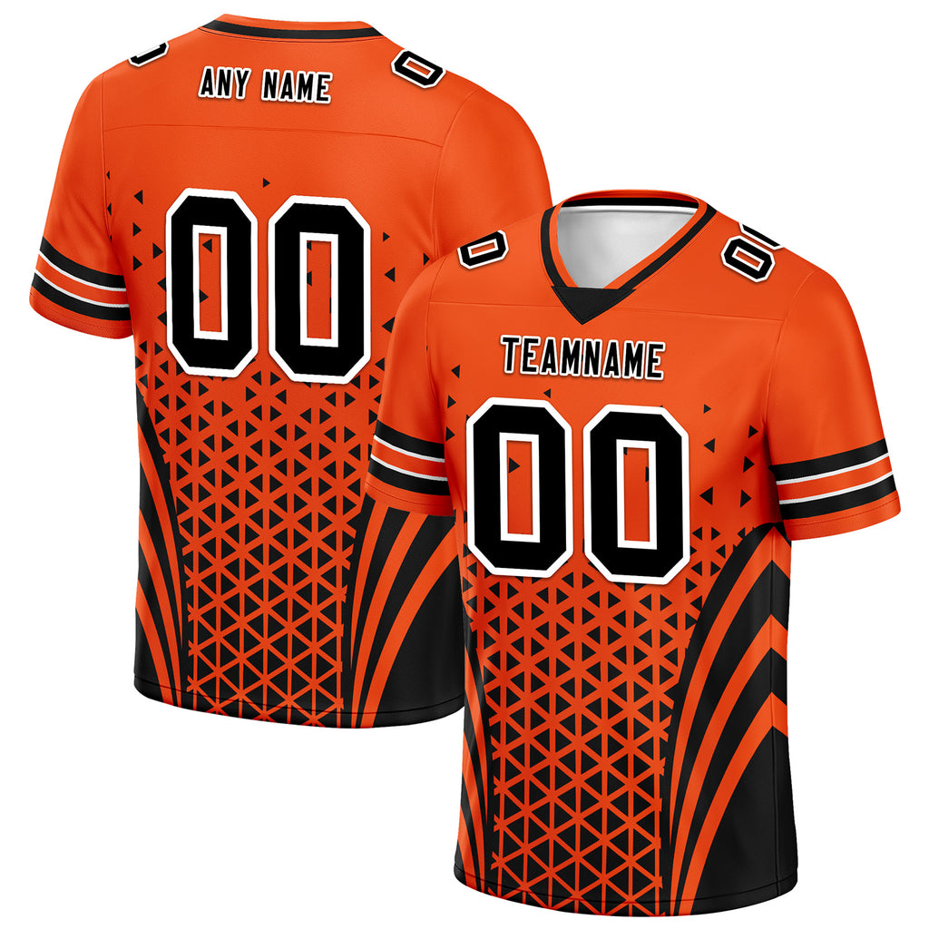 Custom Black Orange Ohio Personalized Authentic Football Jersey FBJ02-D023033-6
