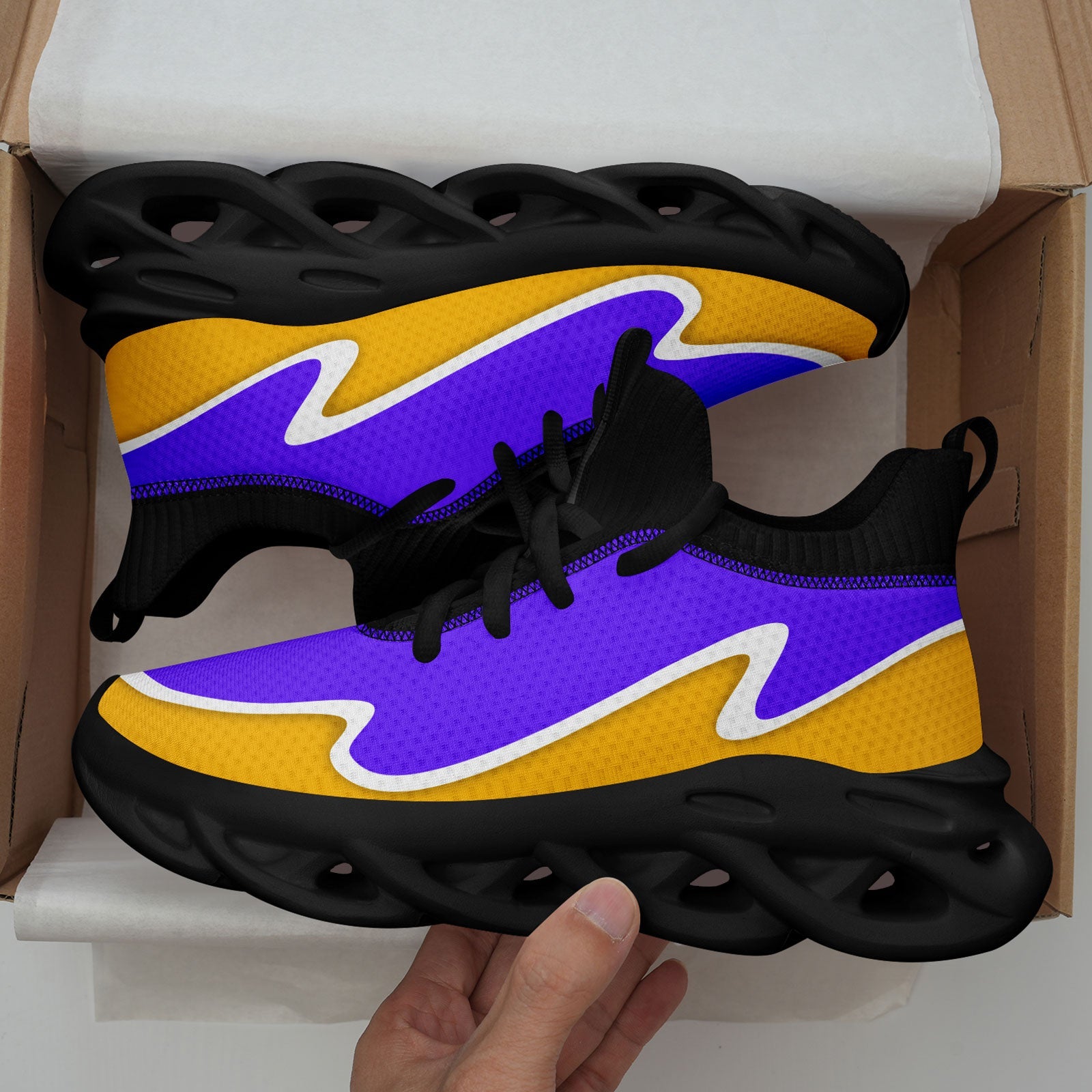 Custom Purple Yellow Maxsoul Shoes Personalized Sneaker FN030A-E020011-7