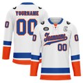 Custom White Orange Personalized Hockey Jersey HCKJ01-D0a700e