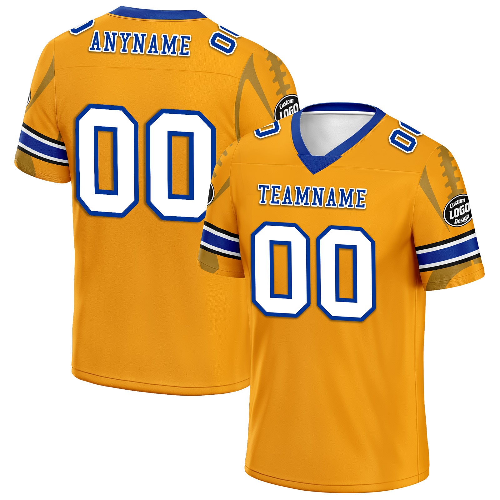 Custom Yellow Los Angeles Football Jersey and Sports Shoes Combo Offer Personalized Combo ZH-D025008-14