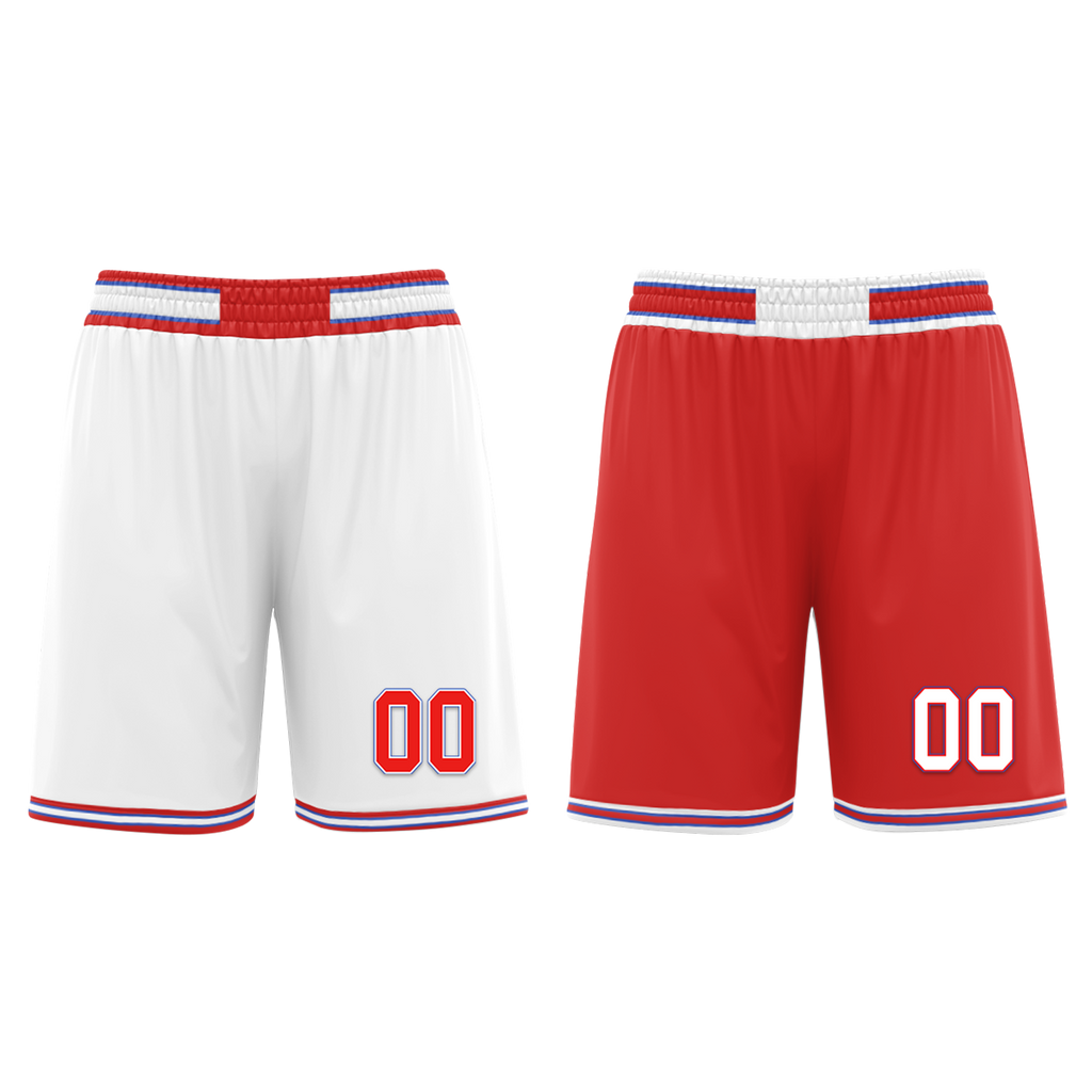 Custom White Red Classic Style Reversible Basketball Uniform Personalized Ordinary BBJR-D017041