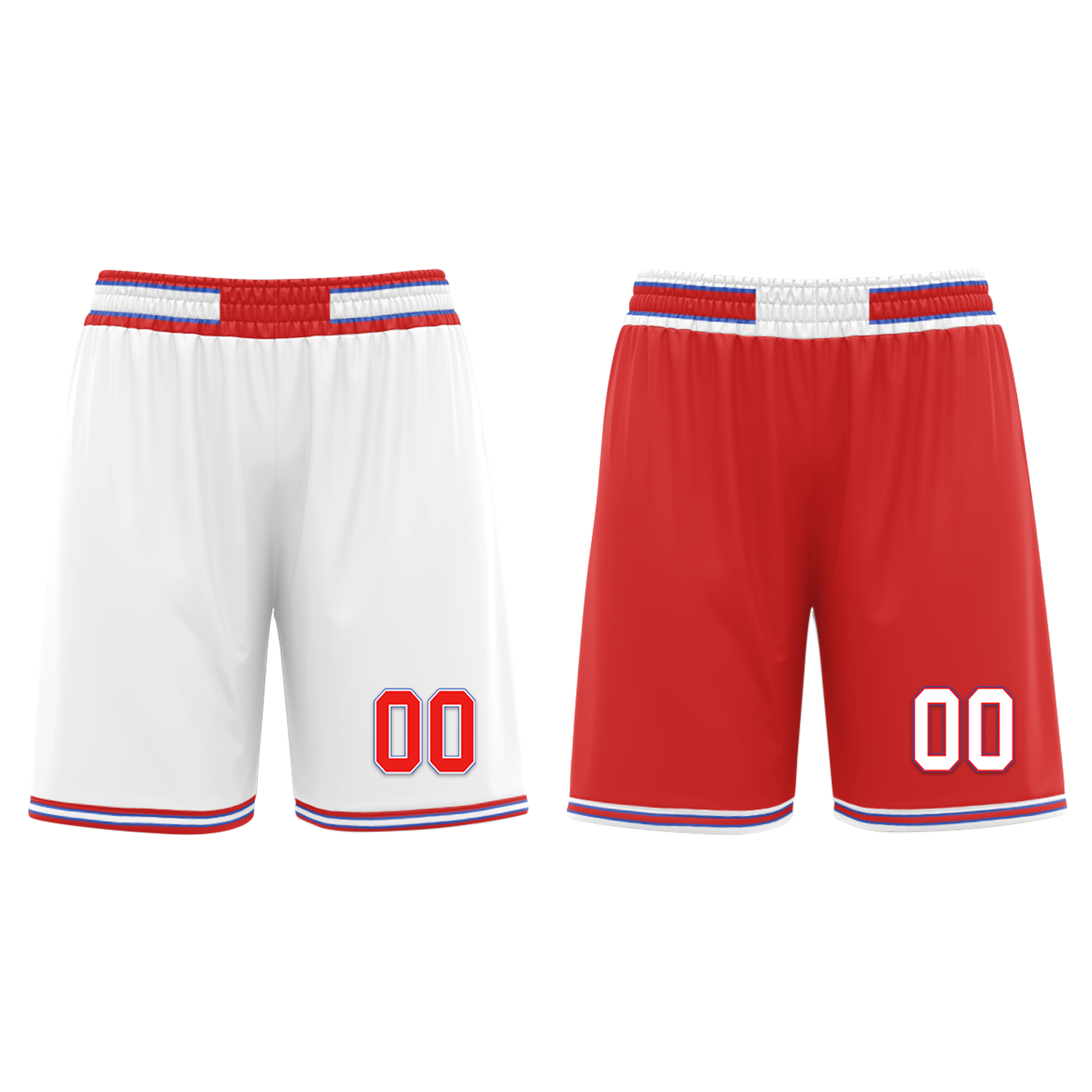 Custom White Red Classic Style Reversible Basketball Uniform Personalized Ordinary BBJR-D017041