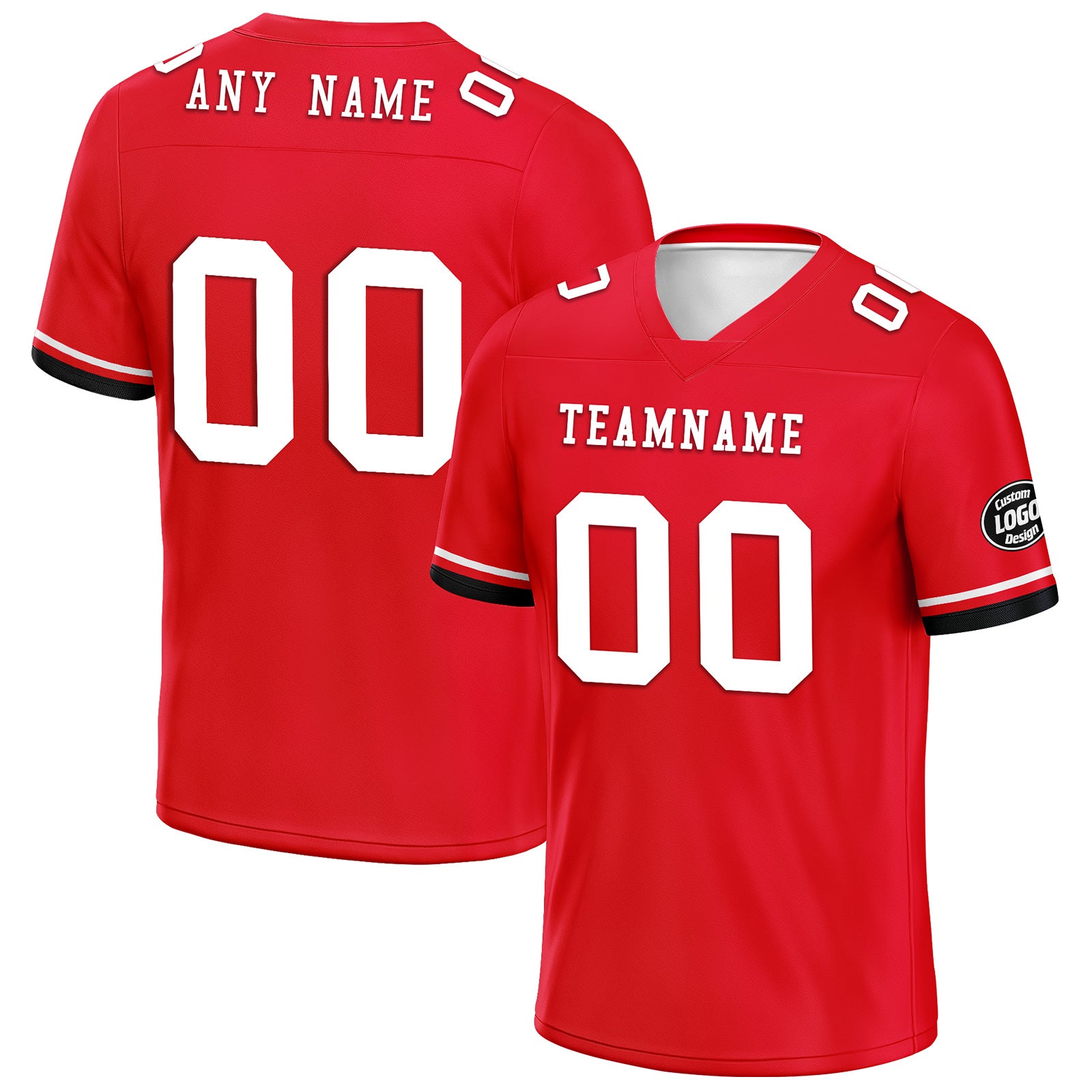Custom Red Houston Personalized Authentic Football Jersey FBJ02-D020263-12