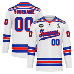 Custom White Blue Personalized Hockey Jersey HCKJ01-D0a7008