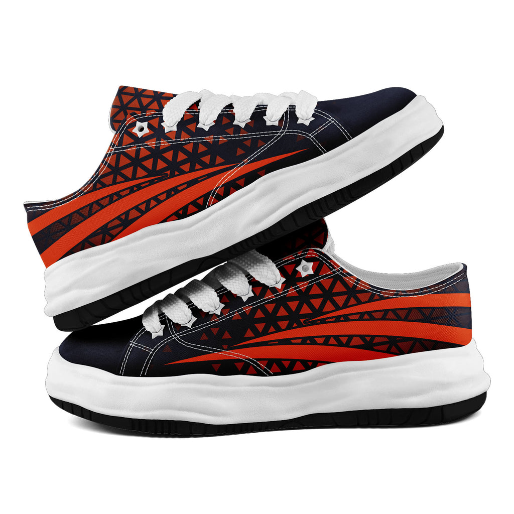 Custom Black Orange Illinois Football Jersey and Sports Shoes Combo Offer Personalized Combo ZH-D023031-7