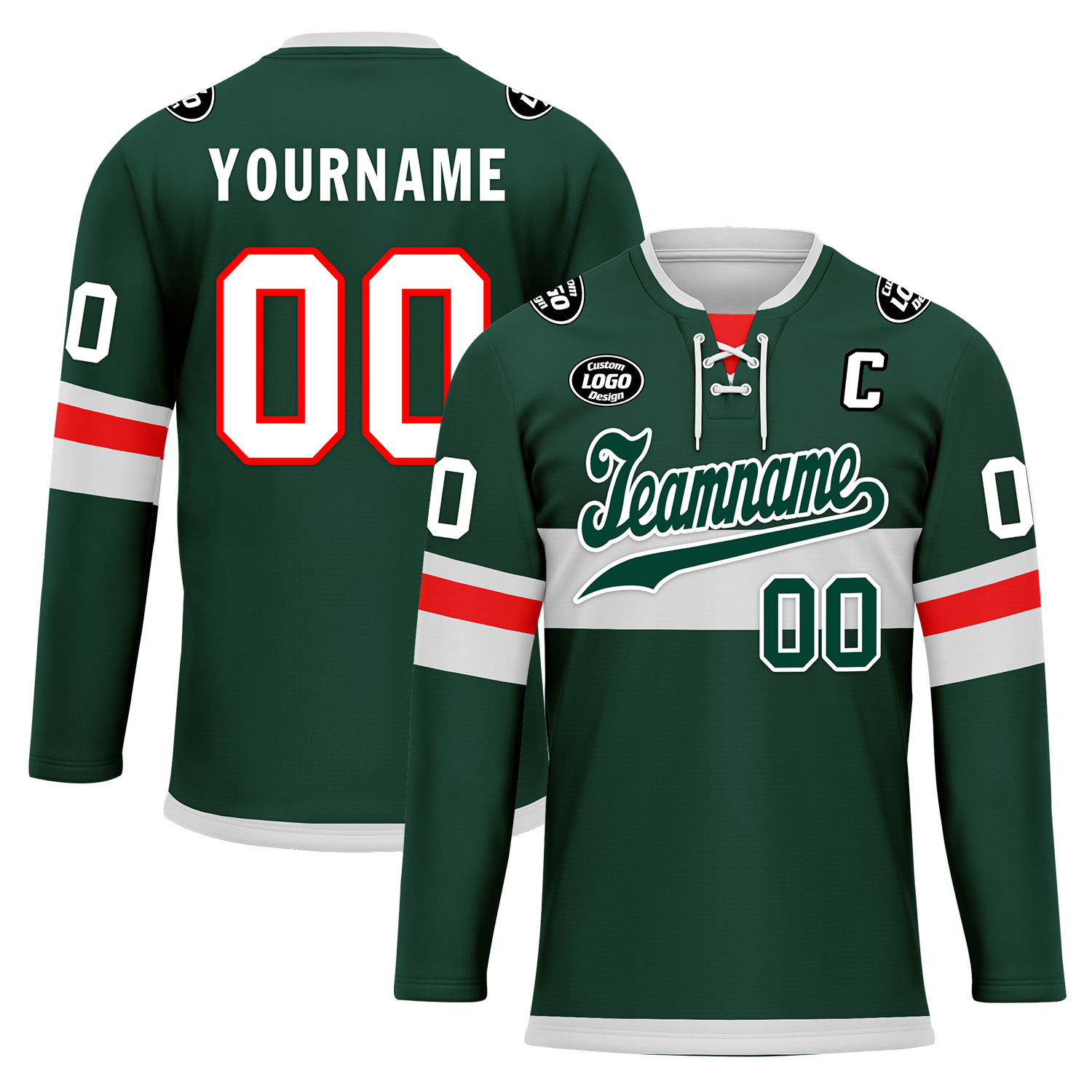 Custom Green Personalized Hockey Jersey HCKJ01-D0a70b9