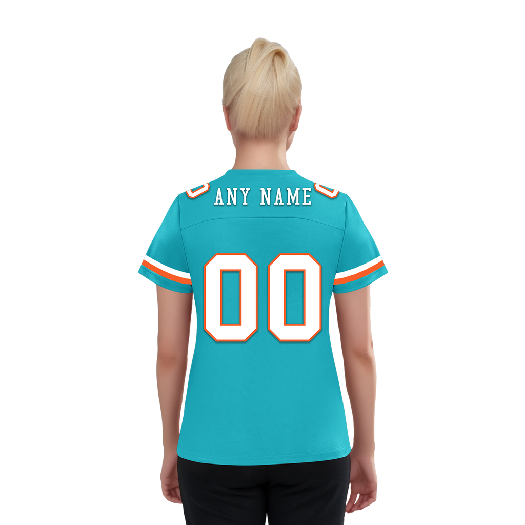Custom Cyan Classic Style Personalized Authentic Football Jersey FBJ02-bd0a70ba