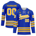 Custom Blue Yellow Personalized Hockey Jersey HCKJ01-D0a70aa