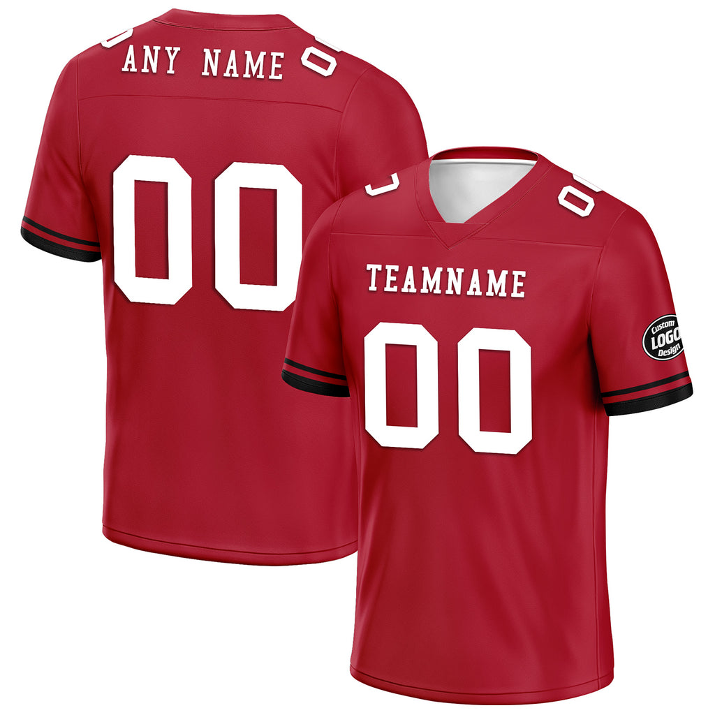 Custom Red Tampa Personalized Authentic Football Jersey FBJ02-D020263-29