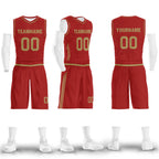Custom Red Classic Style Sports Uniform Basketball Jersey BBJ01-D020105-21