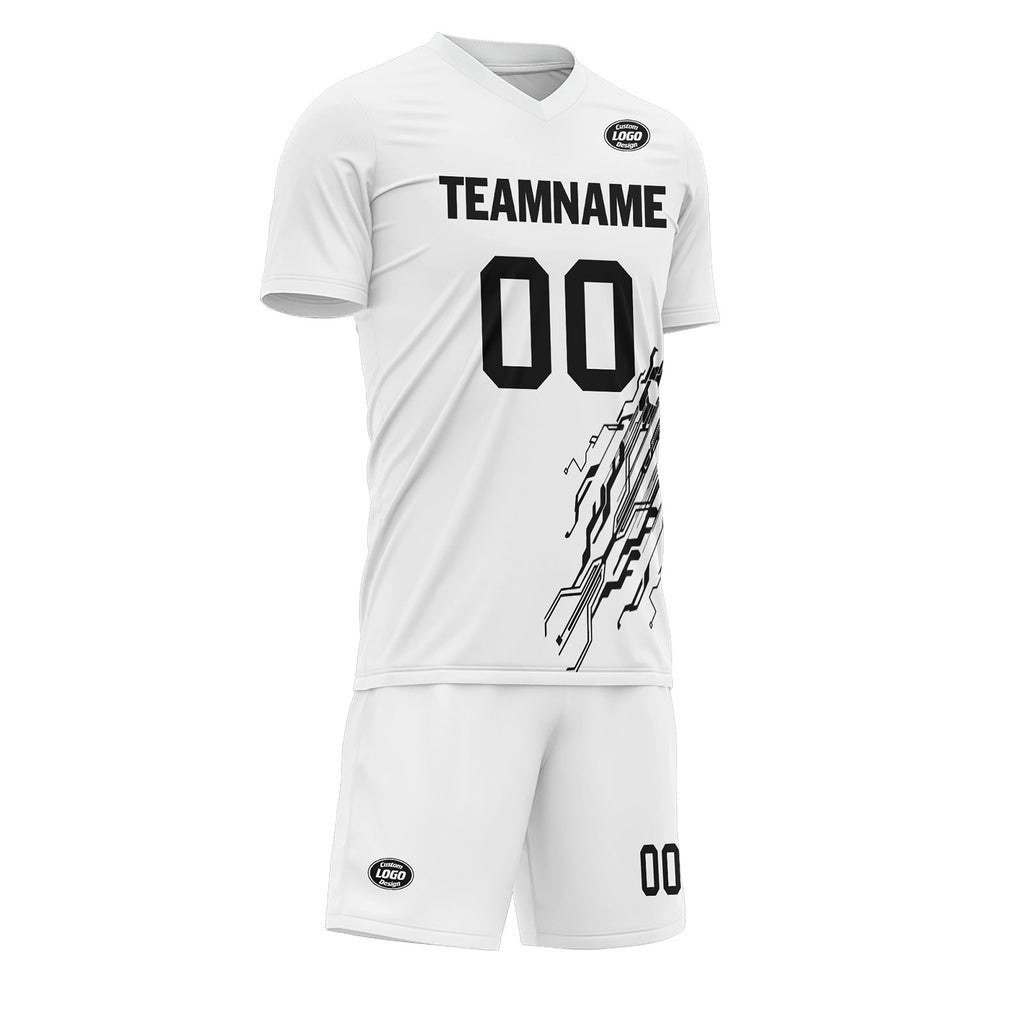 Custom White Soccer Sets Jersey Personalized SCJ101-D28020