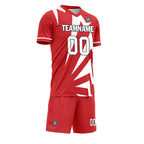 Custom Red White Soccer Sets Jersey Personalized SCJ101-D28022
