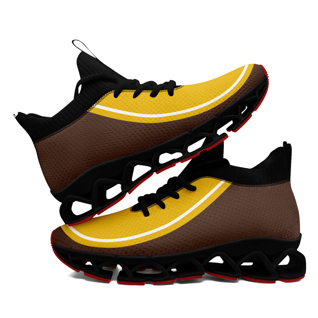 Custom Brown Yellow Maxsoul Shoes Personalized Sneaker FN030XD-D020388-14