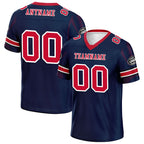 Custom Blue New England Personalized Authentic Football Jersey FBJ02-D025033-26