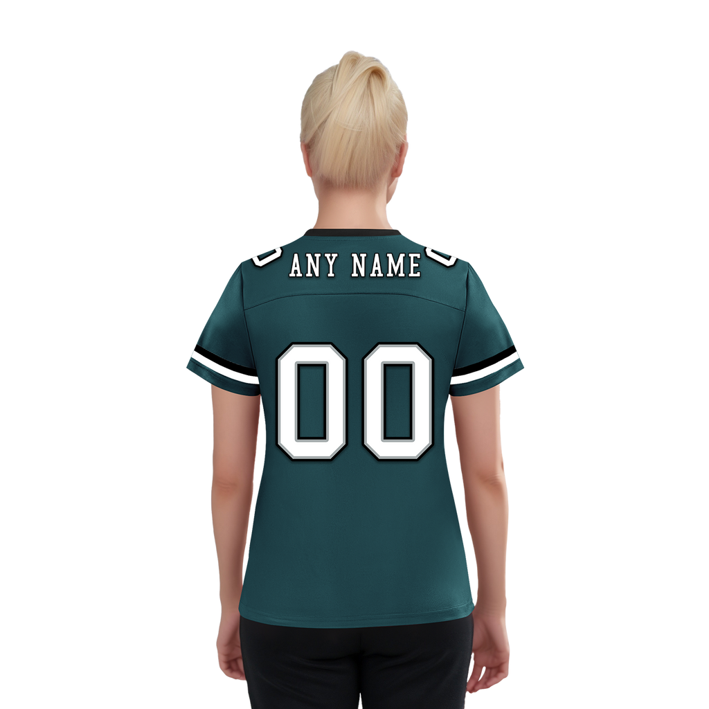 Custom Cyan Classic Style Personalized Authentic Football Jersey FBJ02-bd0a70ab