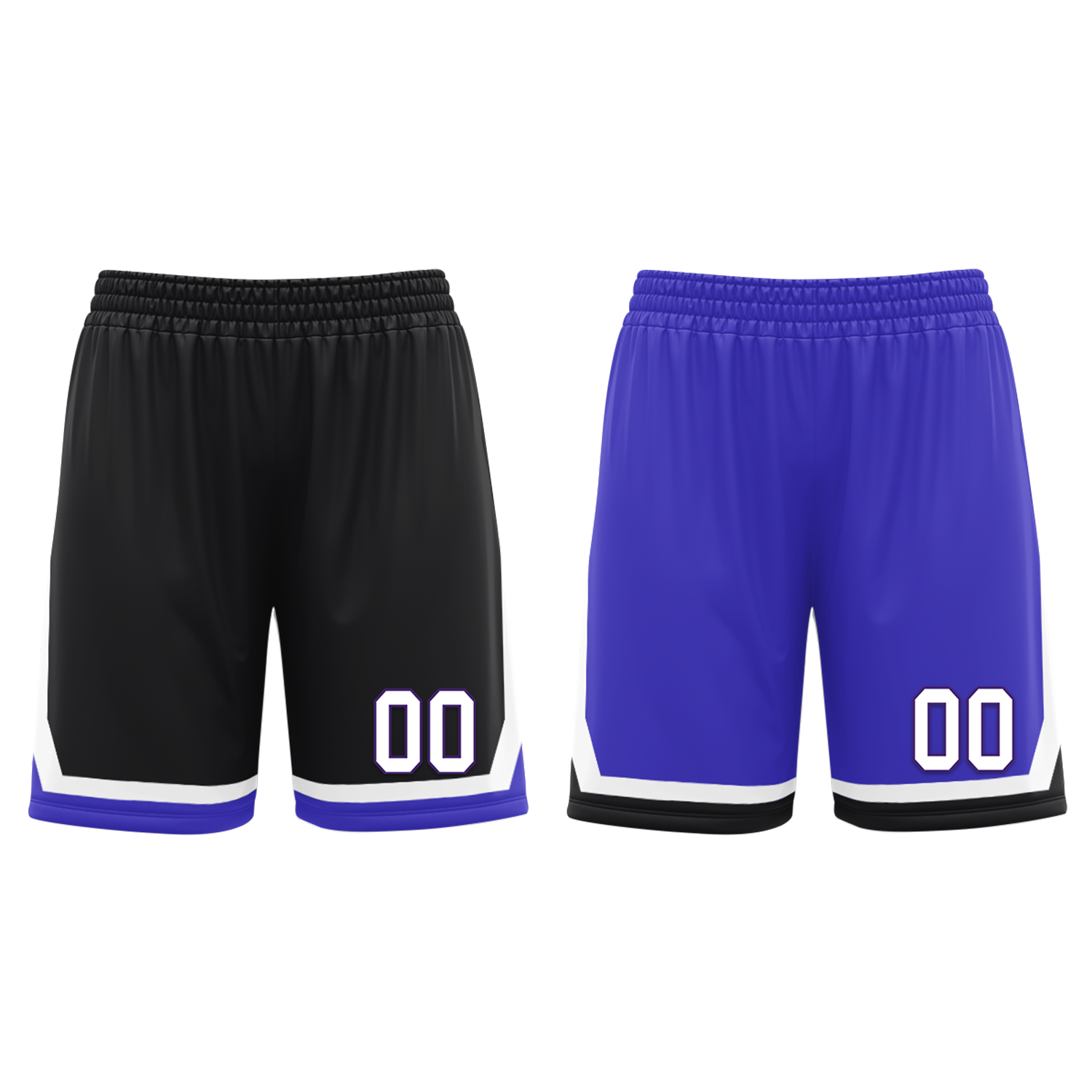 Custom Black Blue Classic Style Reversible Basketball Uniform Personalized COOLMAX BBJR-D017036