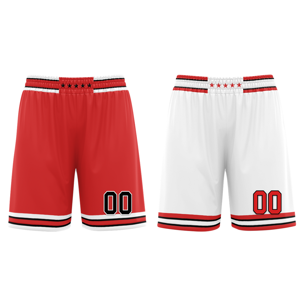 Custom Red White Classic Style Reversible Basketball Uniform Personalized Ordinary BBJR-D017005