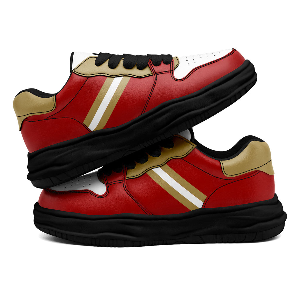 Custom Red Gold San Francisco Shoes Personalized Sneaker FN032-D020389-25