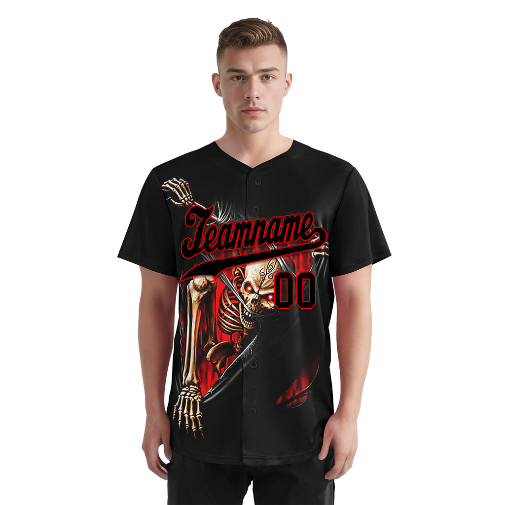 Custom Gothic Personalized Authentic Baseball Jersey BSBJ01-E06001