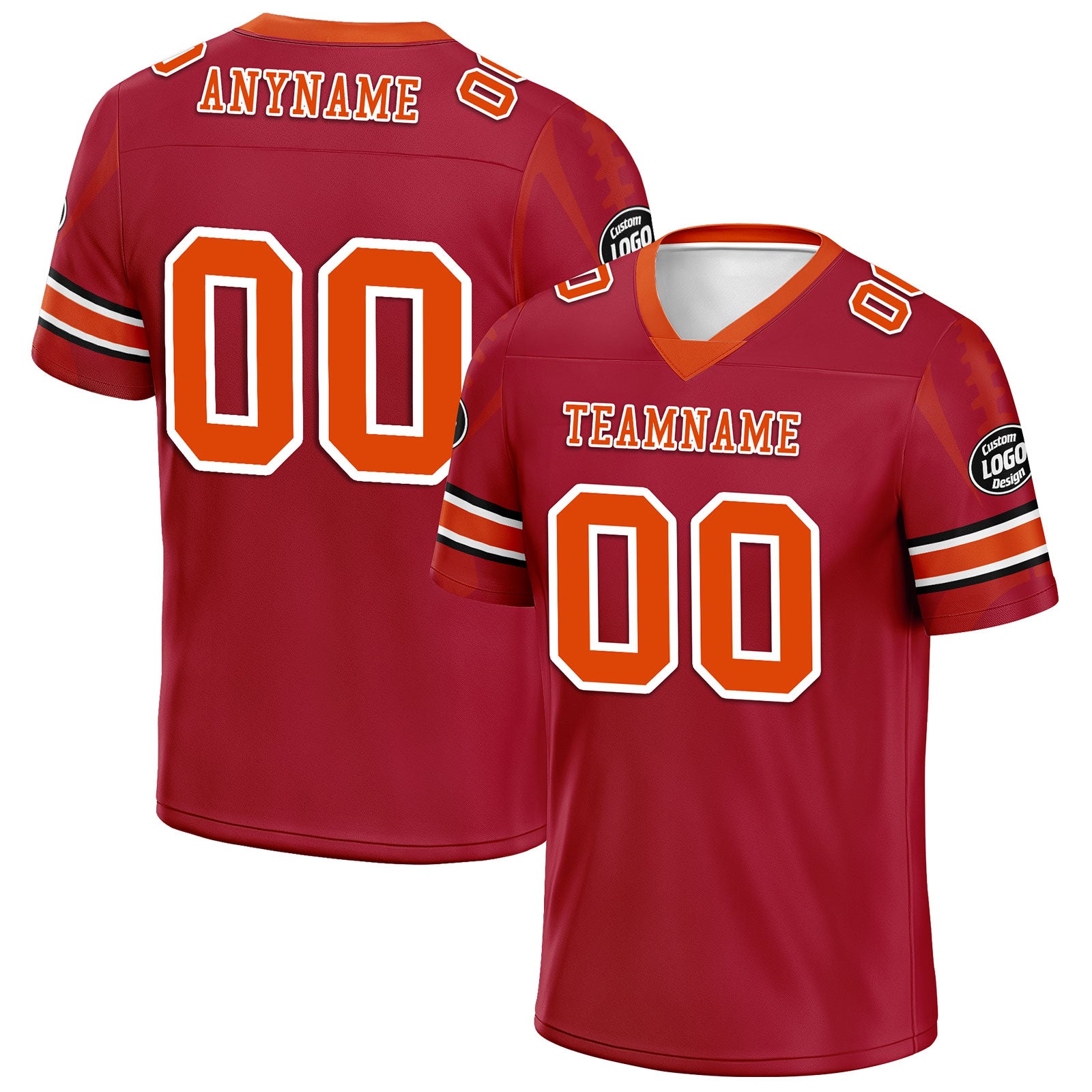 Custom Red Tampa Bay Personalized Authentic Football Jersey FBJ02-D025033-28