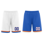 Custom White Blue Classic Style Reversible Basketball Uniform Personalized Ordinary BBJR-D017039