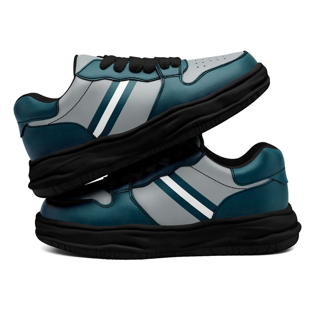 Custom Green Gray Philadelphia Shoes Personalized Sneaker FN032-D020389-23