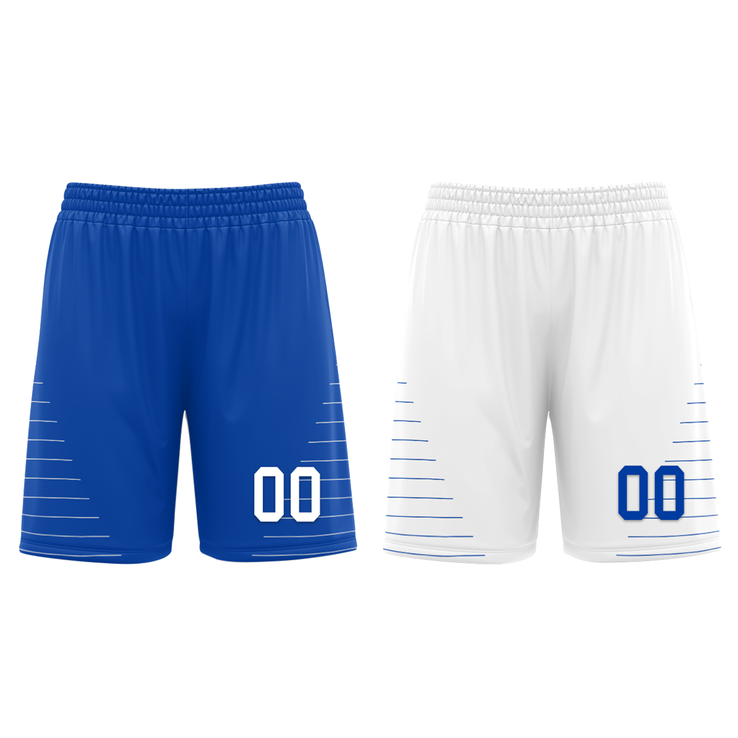 Custom Blue White Classic Style Reversible Basketball Uniform Personalized COOLMAX BBJR-D017031