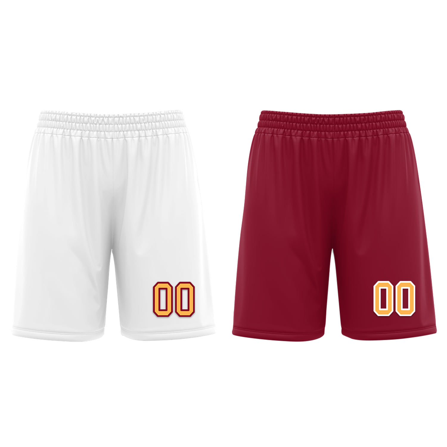 Custom White Red Classic Style Reversible Basketball Uniform Personalized COOLMAX BBJR-D017012
