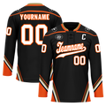 Custom Black Orange Personalized Hockey Jersey HCKJ01-D0a70d8