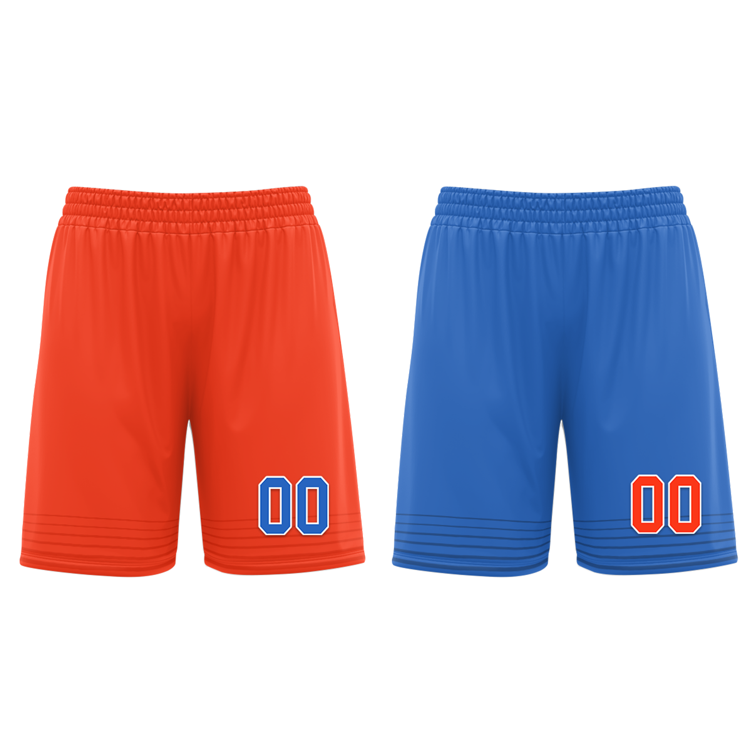 Custom Orange Blue Classic Style Reversible Basketball Uniform Personalized Ordinary BBJR-D017040