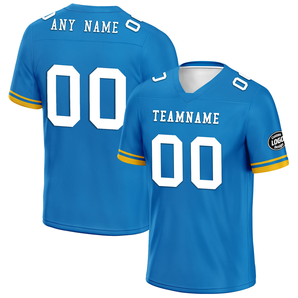 Custom Blue Yellow Los Angeles Football Jersey and Firesoul Sports Shoes Combo Offer Personalized Combo ZH-D020273-22