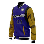Custom Purple Baltimore Jacket Bomber Full-Snap Varsity Letterman Personalized Jacket FZ005-D025004-4