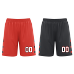 Custom Red Black Classic Style Reversible Basketball Uniform Personalized COOLMAX BBJR-D017038